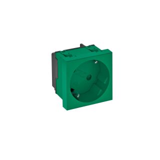 Steckdose 33°, 1-fach Schutzkontakt 250V, 10/16A, PC, minzgrün, 6029
