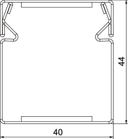 Installationskanal Metall mit Brandschutzgewebe 40x40x2000, St, FS