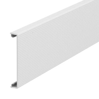 Oberteil kanneliert 80x2000mm, PVC, reinweiß, 9010