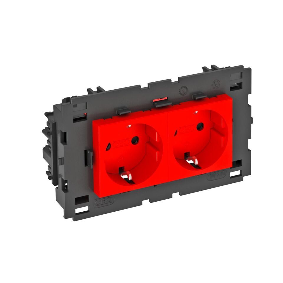 Modul 45 Connect Steckdose 0°, 2-fach