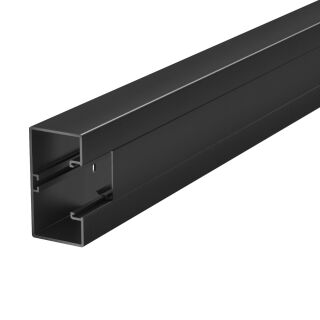 Geräteeinbaukanal Rapid 45-2 1-zügig 53x100x2000 Polyvinylchlorid tiefschwarz RAL 9005