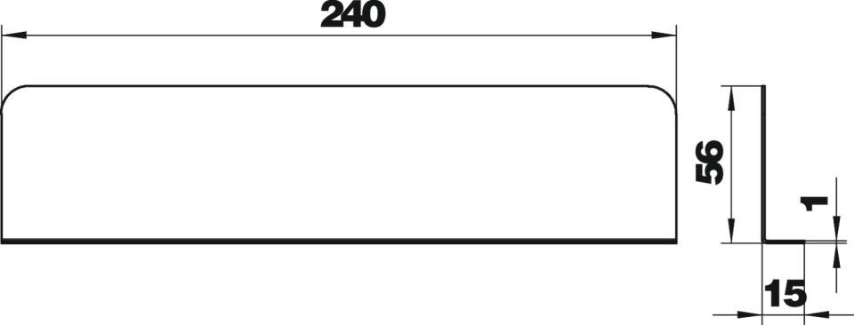Trennsteg für OKB 56x2000, St, FS
