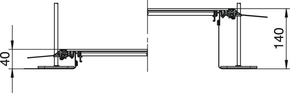 Kanaleinheit estrichbündig blind, rastend 2400x200x140, St, FS Kanaleinheit estrichbündig blind, rastend 2400x200x140, St, FS