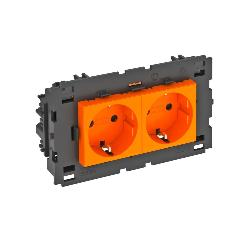 Modul 45 Connect Steckdose 0°, 2-fach