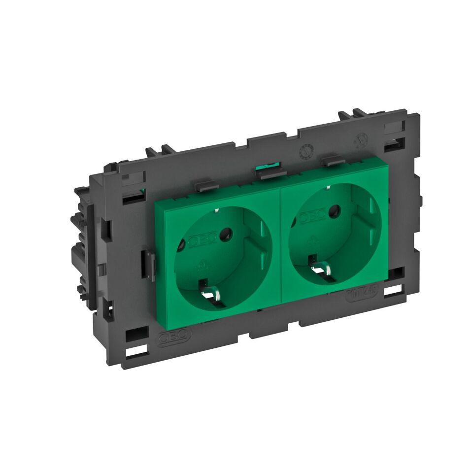 Modul 45 Connect Steckdose 0°, 2-fach