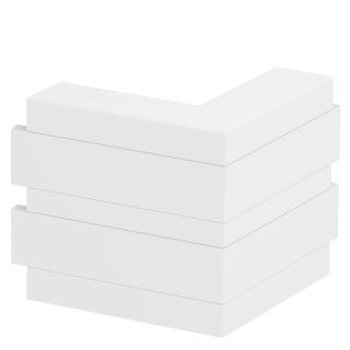 Außeneck starre Form 190x190x165, PVC, reinweiß, 9010