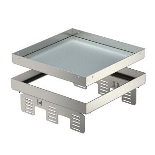 Quadratische Kassette blind 243x243mm, A2, 1.4301