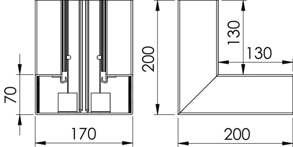 Geräteeinbaukanal Rapid 80 halogenfrei, Formteil