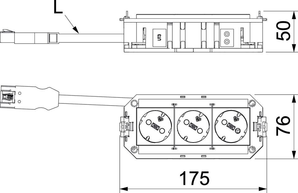 WINSTA MIDI-Stecksystem für Modul 45 connect, Universalträger