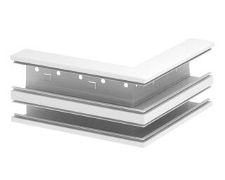 Außeneck asymmetrisch 70x170x300, St, reinweiß, 9010