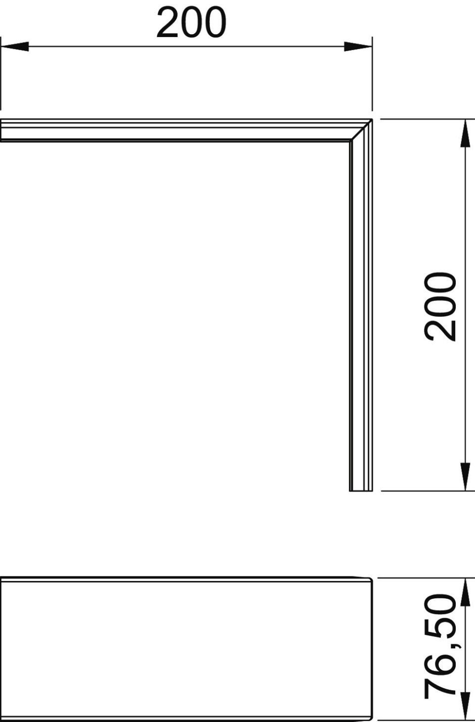 Oberteil Außeneck, glatt, PVC, lichtgrau, 7035