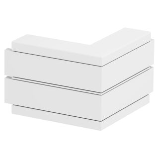 Außeneck Alu starre Form 53x130x175, Alu, reinweiß, 9010