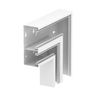 Flachwinkel fallend asymmetrisch 70x170x300, St, reinweiß, 9010