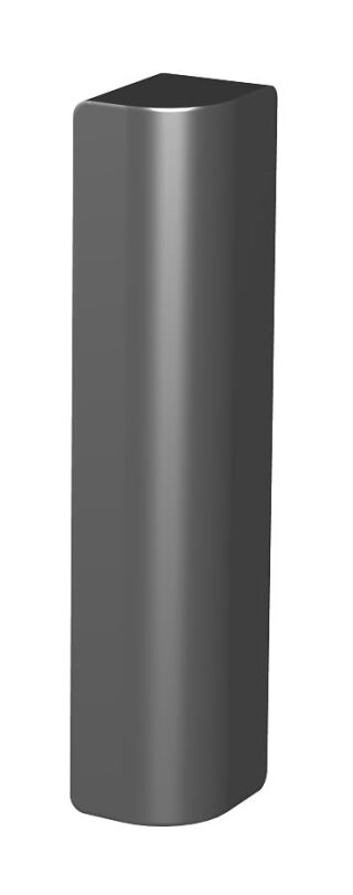 Eckblende nach außen gewölbt, PA, graphitschwarz, 9011
