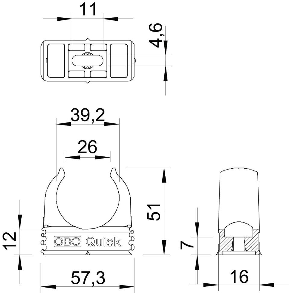 Zubehör, Kabel- und Rohrbefestigung