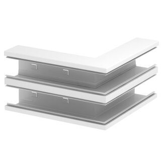 Außeneck symmetrisch 90x210x300, St, reinweiß, 9010
