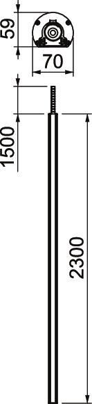 Installationssäule Boden-Decke, Alu