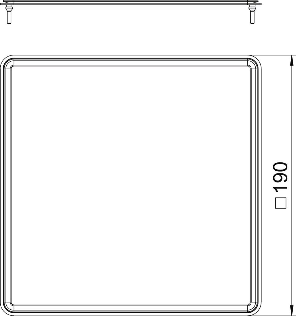 Flachdichtung für quadratische Kassette NG4, EPDM, DIN 1629