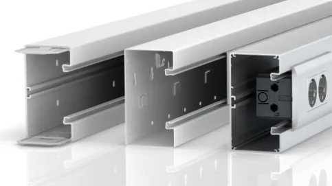 Rapid 80 vereint drei Kanalarten in einem System: Kunststoff, Stahlblech und Aluminium können beliebig kombiniert werden.