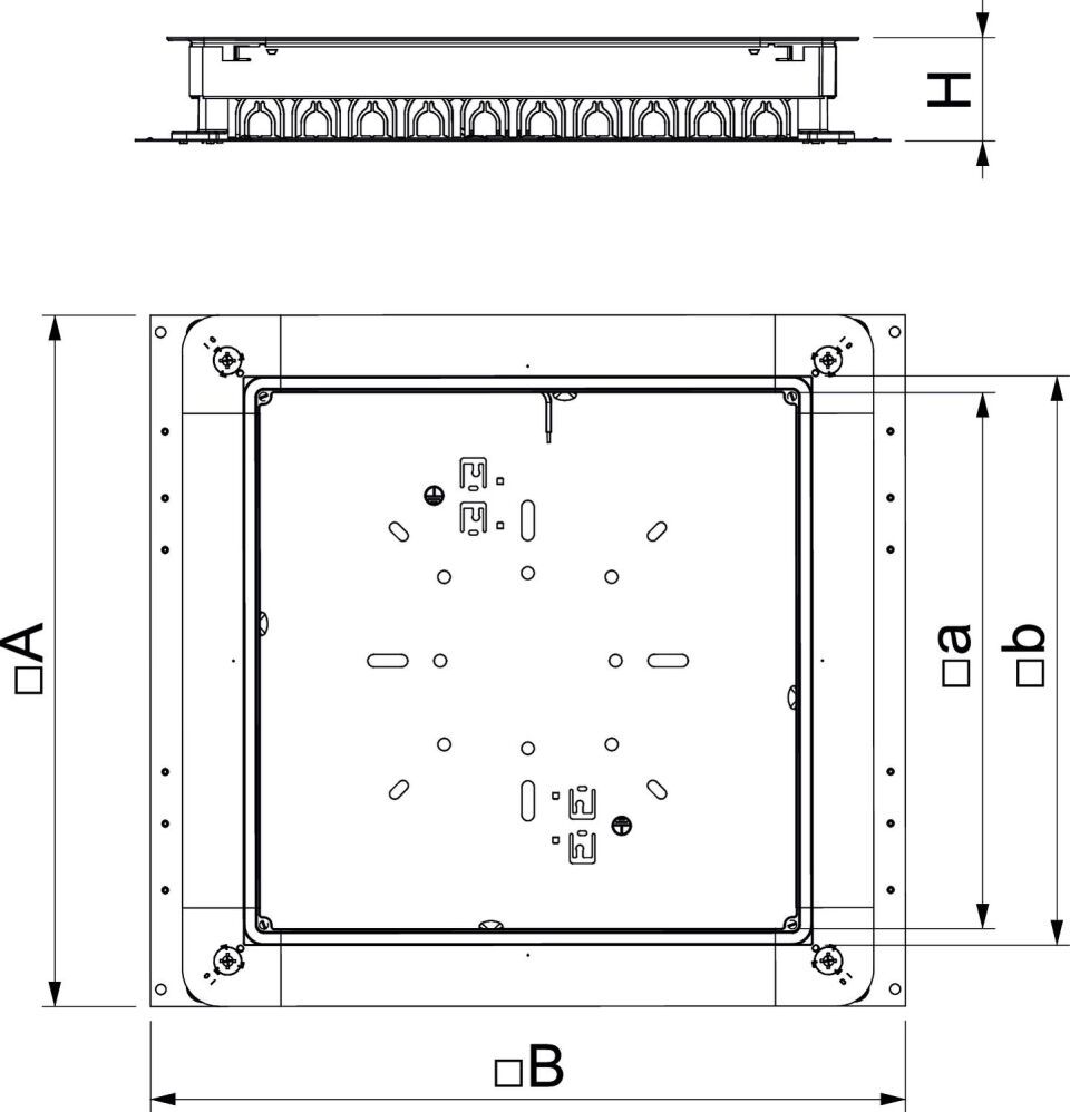 Unterflurdose estrichüberdeckt EÜK, Zug-/Abzweigdose Unterflurdose estrichüberdeckt EÜK, Zug-/Abzweigdose