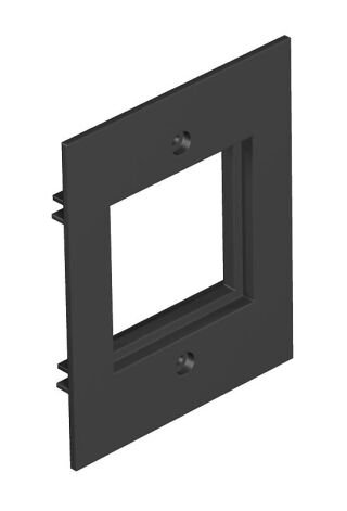 Abdeckplatte für 1f Modul 45 in T12L 71x88x12, PA, graphitschwarz, 9011