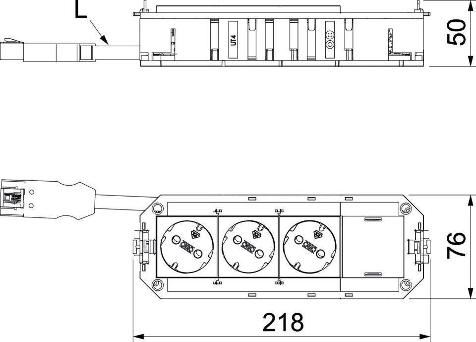 WINSTA MIDI-Stecksystem für Modul 45 connect, Universalträger