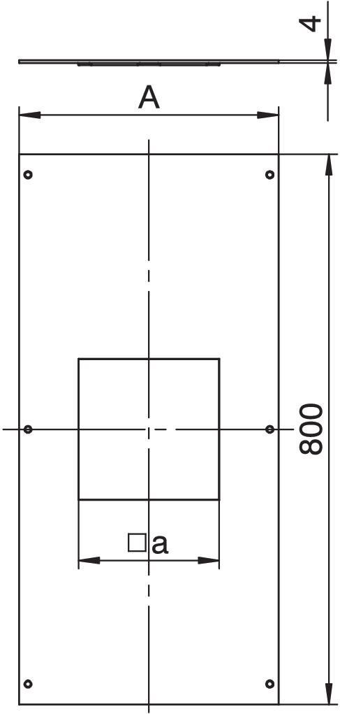 Geräteeinsatzdeckel für Kanalsystem OKA2 800x300x4, St, FS