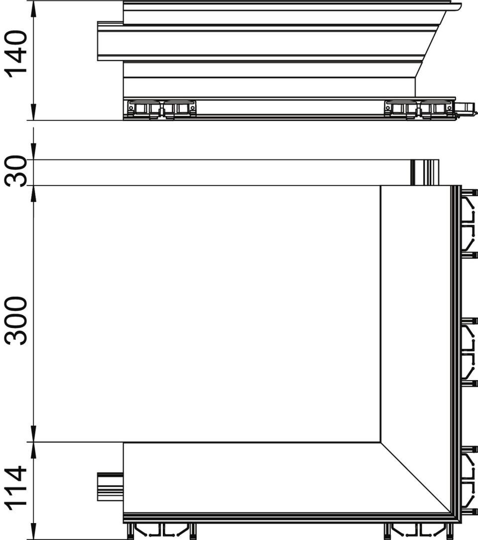 Geräteeinbaukanal Designkanal GAD, Formteil