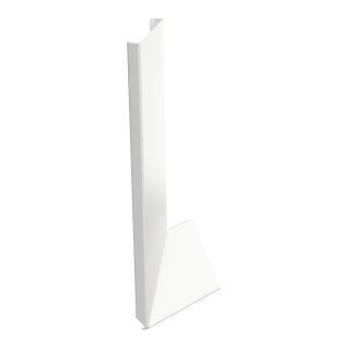 Oberteil für Flachwinkel steigend Pult 12x76,5x400, St, reinweiß, 9010