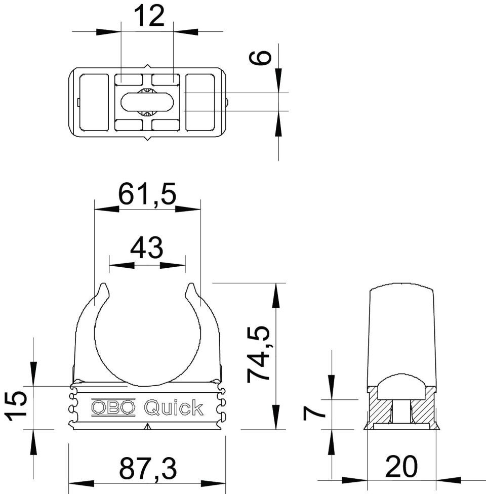 Zubehör, Kabel- und Rohrbefestigung