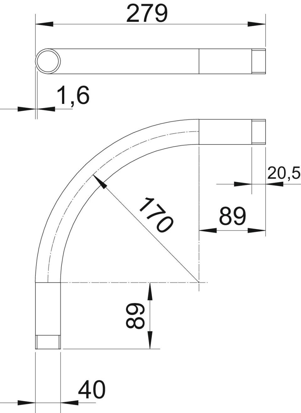 Installationsrohr Stapa, Schraubverbindung