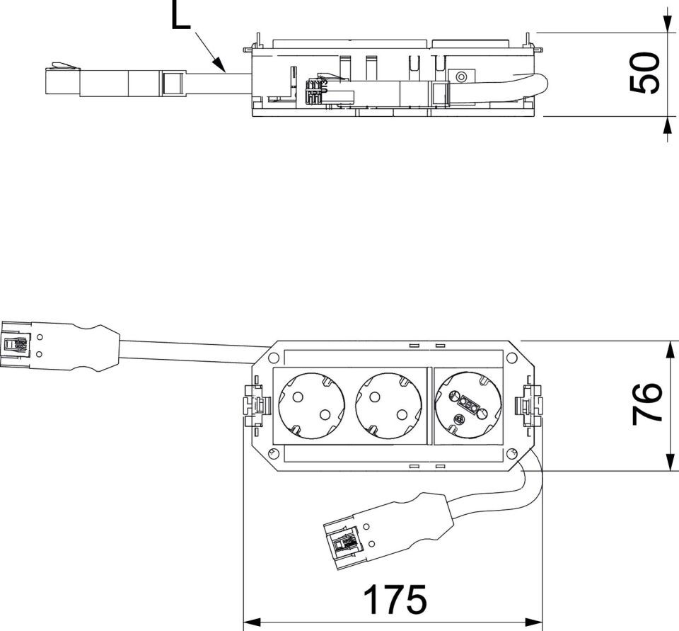WINSTA MIDI-Stecksystem für Modul 45 connect, Universalträger