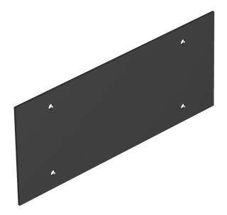 Abdeckplatte ohne Lochbild für T12L 213x88mm, PVC, graphitschwarz, 9011