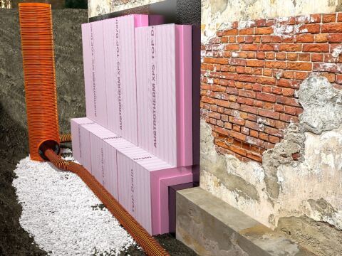 Thermische Sanierung von Kellerräumen mit Austrotherm XPS TOP Drain