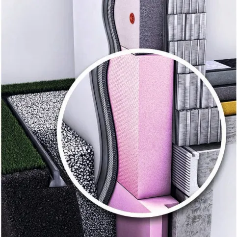 Austrotherm XPS Premium P mit einem Lambdawert von 0,027 W/mK.