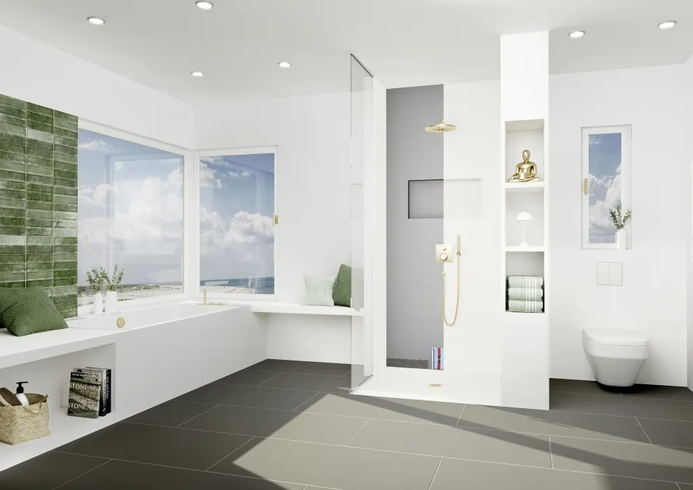wedi Sanwell Duschwandmodul als Rückwandinstallation