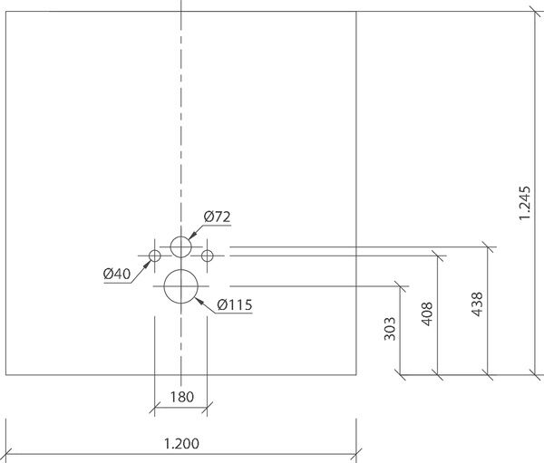 wedi I-Board Top Stone Grau 1245x1200x6mm