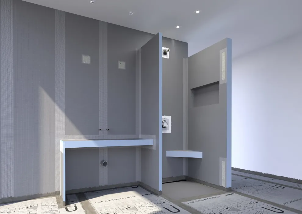 wedi Bauplatte XL & XXL für stabile Wandlösungen mit nur einer Platte