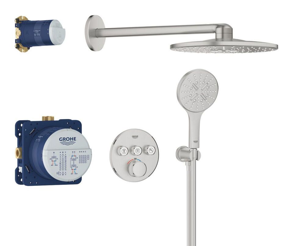 Grohtherm SmartControl UP-Duschsystem mit Thermostat rund