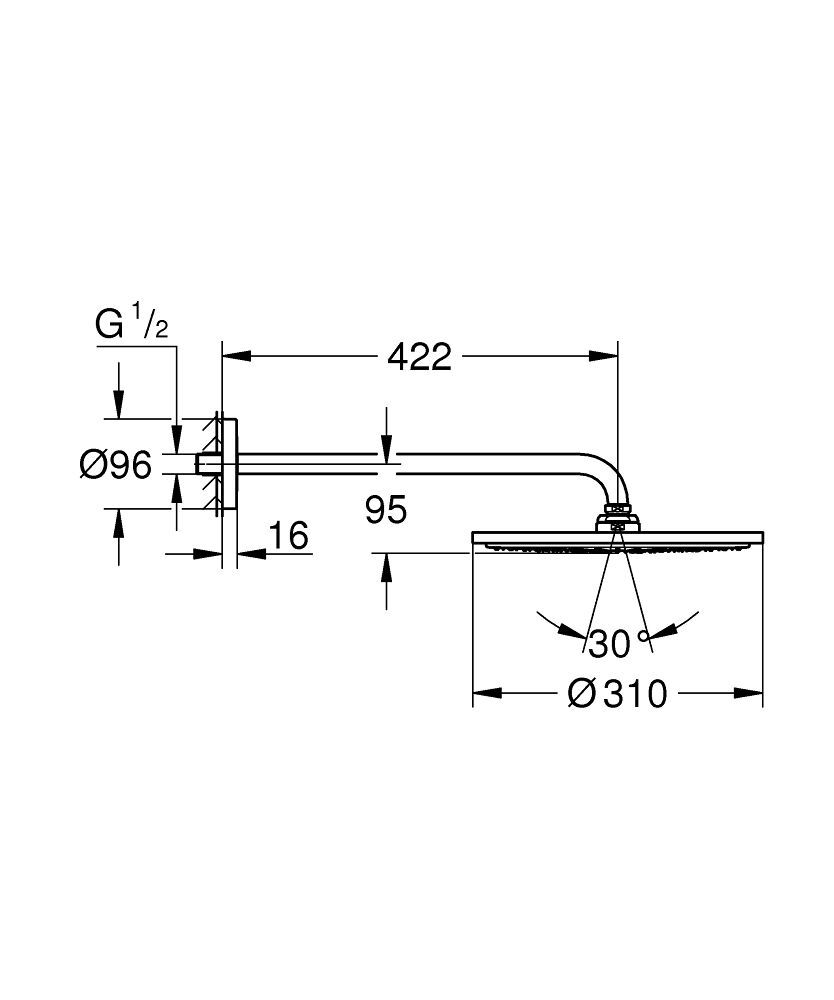 GROHE Rainshower C 310 Kopfbrauseset