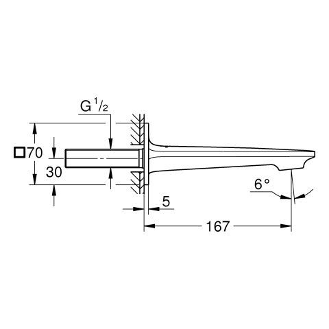 GROHE Wanneneinlauf Allure 13264_1 DN20 Wandmontage chrom