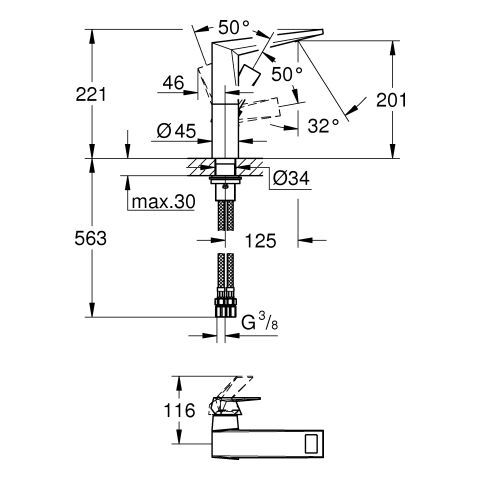 GROHE Allure Brilliant EH-WT-Batterie