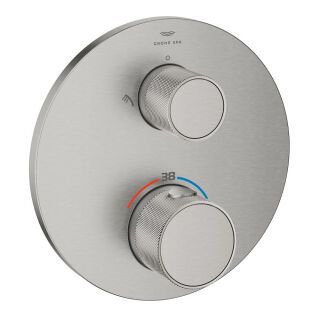 GROHE THM-Brausebatt. Atrio Private C. 24396 2-W-Umst. Knopfbetät. supersteel