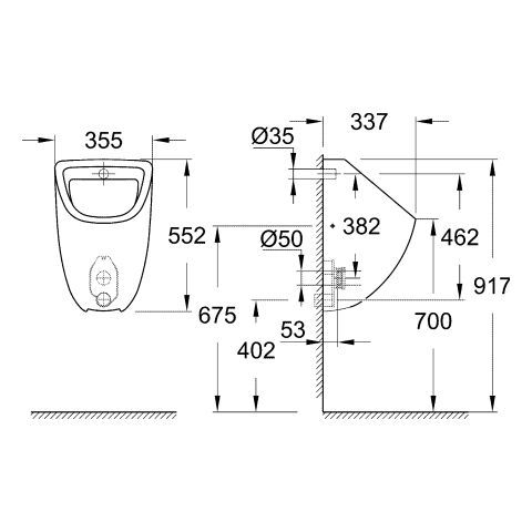 GROHE Bau Keramik Urinal