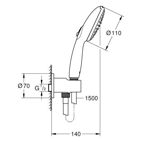 GROHE Tempesta 110 Wandhalterset