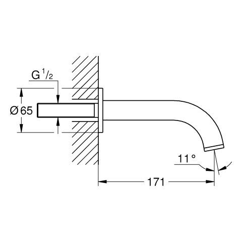GROHE Wanneneinlauf Atrio 13487 Wandmontage warm sunset