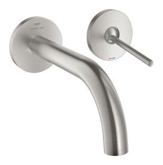 GROHE 2-L-WT-Wandbatterie Atrio 29410 FMS Ausladung 185mm supersteel