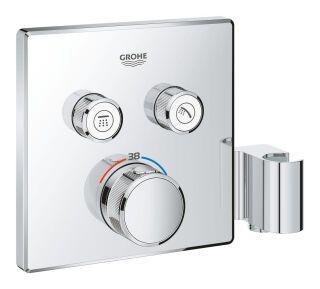 GROHE THM Grohtherm SmartControl 29125 FMS eckig 2 Abspv. integ. B.halter chrom