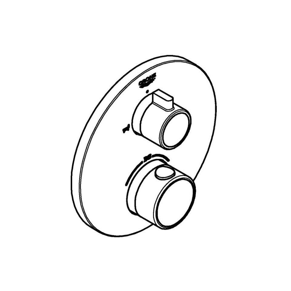 Grohtherm Thermostat-Wannenbatterie FMS rund Grohtherm Thermostat-Wannenbatterie FMS rund