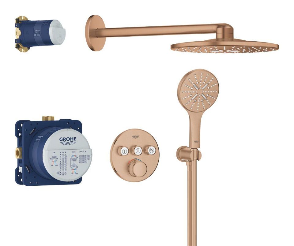 Grohtherm SmartControl UP-Duschsystem mit Thermostat rund